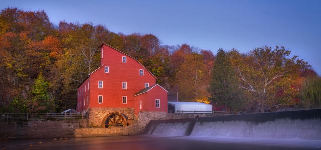 Red Mill in New Jersey during autumn